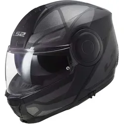 LS2 FF902 Scope Axis Klapphelm - Schwarz-Grau-Silber, Größe XS für Männer - Motorradhelm mit Hochdruck-Thermoplastschale und hochdichter EPS Innenschale für optimalen Schutz und Komfort auf der Straße.