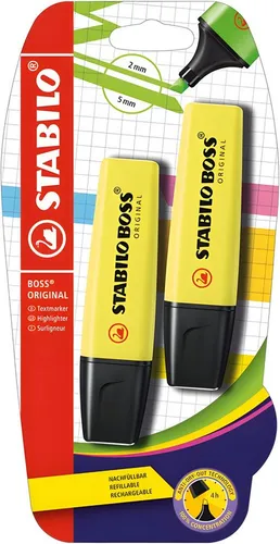 STABILO Marker STABILO BOSS ORIGINAL 2er Blister gelb
