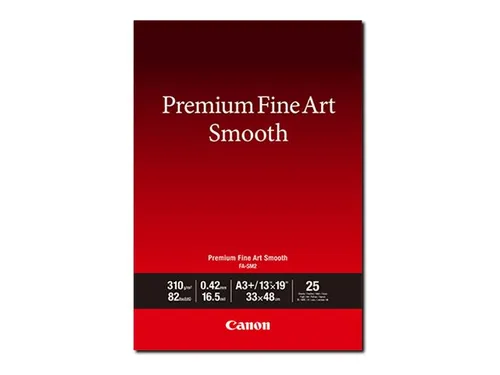 Canon FA-SM 2 Premium FineArt Smooth A3+, 25 Blatt - Druckerpapiere, hochwertiges 310 g/m² FineArt Papier für brillante Druckergebnisse und professionelle Anwendungen.