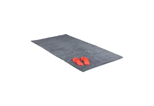 relaxdays Badematte Badteppich verschiedene Größen grau, Höhe 20 mm, Baumwolle, 80x150cm