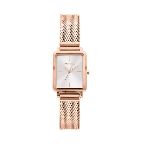 Tamaris Damen Analog Quarz Uhr TT-0202-MQ - Elegante Armbanduhr für Damen mit roségoldenem Metallgehäuse, kratzfestem Mineralglas und hochwertigem Meshband, ideal für jeden Anlass.