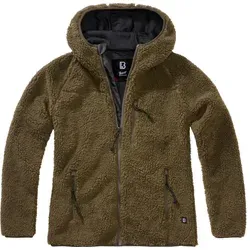 Allwetterjacke BRANDIT Damen Teddyfleecejacket - Funktionsjacke aus warmem Teddy-Fleece, atmungsaktiv mit geräumiger Kapuze und hochwertigem Mittelreißverschluss - ideal für kalte Tage.
