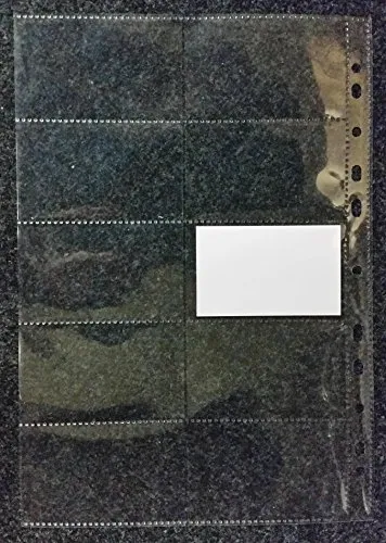 50x A4 Visitenkartenhülle GLASKLAR GLATT, 100my, Visitenkarten-Tasche für 1000 Karten, recycelbar !