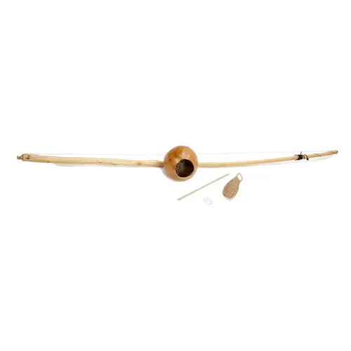 Afroton C-BER 01 Berimbau 1 30m - Traditionelles Berimbau aus Brasilien, ideal für Capoeira. Mit Holzbogen, Metallsaite und Kürbis-Resonanzkörper für authentischen Klang.