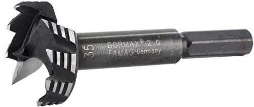 FAMAG Bormax 2.0 WS-Forstnerbohrer 17x57x90mm - Forstnerbohrer aus hochwertigem Werkzeugstahl, bietet erheblich schnellere Bohrgeschwindigkeit und geringe Vorschubkräfte für präzises Bohren in verschiedenen Materialien.
