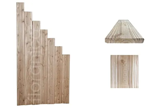 Floranica Lärchenbrett Holzlatten 120 cm – Hochwertige Terrassendielen - Fliesen – Hochwertige Lärchenholz-Bretter für langlebige Anwendungen im Innen- und Außenbereich, elegant und vielseitig einsetzbar.