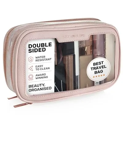 Lily England Kosmetiktasche Durchsichtig - Wasserfeste Kulturtasche für Reisen - Sport: Diese elegante und wasserfeste Kosmetiktasche mit transparenten Fenstern sorgt für Ordnung und Übersicht beim Reisen und im Alltag.