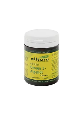 allcura OMEGA-3 ALGENÖL Kapseln 60 St