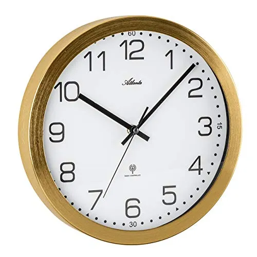 Atlanta Wanduhr 30 cm - Modernes Design mit Funkanzeige - Wanduhren mit modernem Design, 30 cm Durchmesser und präziser Funkanzeige für zeitlose Eleganz in jedem Raum.