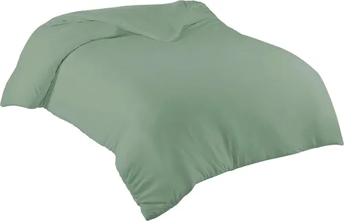 Livessa Bettwäsche Bettbezug 135x200 cm - Einfarbig Lichtgrün aus 100% Baumwolle - Bettwäschen: Premium 100% Baumwolle in Single-Jersey-Qualität für optimalen Schlafkomfort. Pflegeleicht und in 13 Farben erhältlich - gestalten Sie Ihr Schlafzimmer individuell!