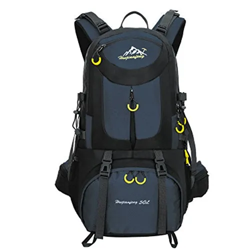 50L Sport Outdoor Rucksack, Travel Rucksack, Rucksack Wandern, ideal für Outdoor Sport, Wandern, Trekking, Camping Reisen, Bergsteigen. wasserdichte Bergsteigtasche, Reiseklettern Daypacks(Marineblau)
