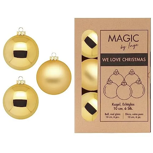 Christbaumkugel in gold von INGE-GLAS