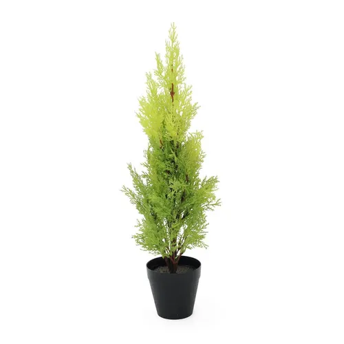Kunstbaum Künstliche Zypresse im Dekotopf, 60cm - Wetterfest und Pflegeleicht - Dekorative Zypresse aus hochwertigem Kunststoff, ideal für den Innenbereich. Mit einer Höhe von 60 cm bringt sie grünes Flair in jedes Zuhause und ist pflegeleicht.