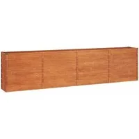 Hochbeet Pflanzkübel Gemüsebeet - Cortenstahl - Modernes Hochbeet aus robustem Cortenstahl (100 x 100 x 45 cm) für gesunde Pflanzen und einen stilvollen Garten. Ideal für Gemüseanbau und kreative Gartengestaltung.