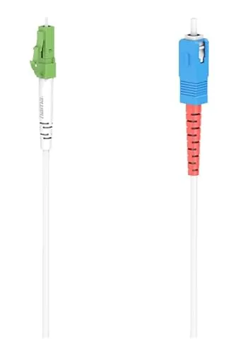 Hama Netzwerkkabel - LC/APC (W) zu SC/UPC (M) - 9,0m - Glasfaser - halogenfrei, Knickschutzmanschette, LWL, Gigabit Ethernet Support - weiß (00200767) Marke