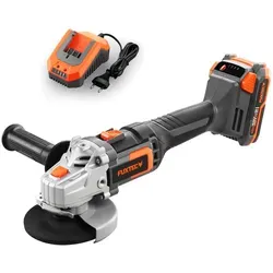 FUXTEC 20V Akku Winkelschleifer FX-E1WS20 - Leicht & Leistungsstark - Schleifmaschinen für kabelloses Arbeiten mit 20V Akku-Technologie. Der FX-E1WS20 ist super leicht und leise, ideal für Heimwerkerprojekte. Inklusive 2Ah Akku und Schnellladegerät.