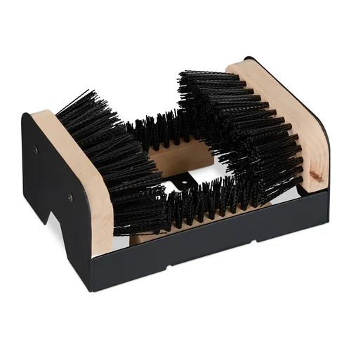 Schuhabstreifer Schuhbürste - Effektiver Fußabtreter für saubere Schuhe - Schuhbürsten für die Terrasse, robust aus Eisen, mit modernem Design und 1 Jahr Herstellergarantie für langfristige Nutzung.