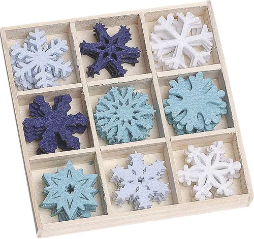 Knorr Prandell Papierdekoration Filzbox Ornament Eiskristall VE=45 Teile