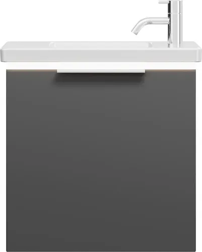 burgbad Eqio Keramik-Waschtisch inklusive Waschtischunterschrank mit LED-Beleuchtung, 530x315x540mm, SFPQ053F6584C0001G0146