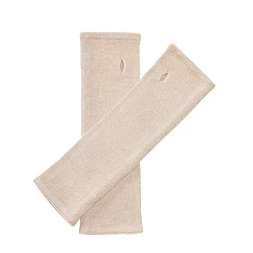 Enter the Complex Armstulpen - Kyu Pulswärmer aus Merinowolle - Elegante Armstulpen in Hellbeige aus 97% Merinowolle und 3% Elasthan. Ideal für stilvolle Akzente und angenehmen Tragekomfort.