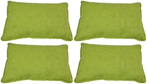 Sensalux Sitzkissen für Bierbänke, Sitzpolster aus robustem Nadelfilz, besonders rückstellkräftig, hoher Sitzkomfort, Bierbankkissen, Apfelgrün 4er Pack