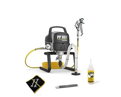 Wagner HEA PP90 PowerPainter 90 Extra Skid Farbsprühsystem - Hochleistungs-Farbsprühsystem mit 800 W und 200 bar Druck, ideal für professionelle Malerarbeiten und große Flächen.