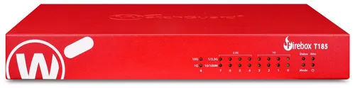 WatchGuard Firebox T185 - Hochleistungs-Sicherheitsgerät - WatchGuard Firebox T185 - Sicherheitsgerät mit 8 Anschlüssen für Netzwerksicherheit, bietet hohe Leistung und zuverlässigen Schutz für Ihr Unternehmen.