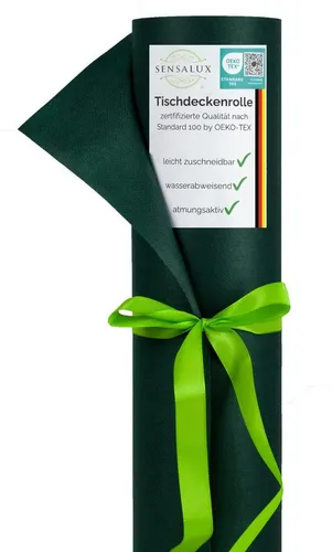 Sensalux Tischdecke Tischdeckenrolle 80g/m², bis zu 45% Recyclat, 1,19m x 10m, Grün