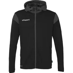 uhlsport Trainingsjacke Squad 27 Track Hood Jacke schwarz XXL - Trainingsbekleidung aus 100% Baumwolle, stylische Kapuzenjacke in Schwarz, ideal für sportliche Aktivitäten und lässige Outfits.