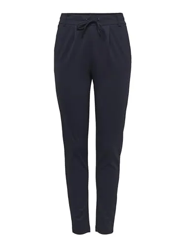 ONLY Damen Onlpoptrash Life Easy Col Pant - Trendige Hose für Freizeit und Alltag - Damen-Hosen mit Kordelzugverschluss und Gürtelschlaufen, ideal für einen lässigen Look und optimalen Tragekomfort.