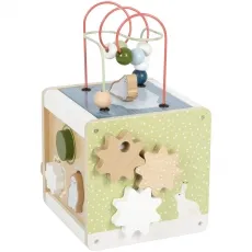 small foot Motorikwürfel Arctic - Motorikspielzeug für Kleinkinder - FSC-zertifizierter Motorikwürfel mit 5 Spielmöglichkeiten zur Förderung von Geschicklichkeit und Feinmotorik. Ideal für Kinder ab 12 Monaten.