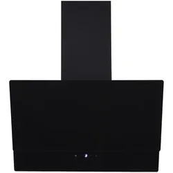 Respekta Kopffreie Schräghaube Nika Glasschirm Schwarz 60 cm - Dunstabzugshaube mit modernem Design, geringer Energieverbrauch und einfacher Touch-Bedienung für unbeschwertes Kochen.