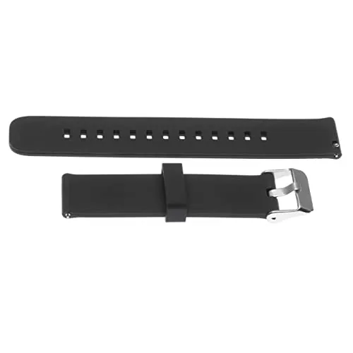 vhbw Ersatz L Armband kompatibel mit Garmin Vivomove, Vivoactive 3, Vivomove HR Fitnessuhr, Smartwatch - 12,2cm + 8,5 cm Silikon schwarz