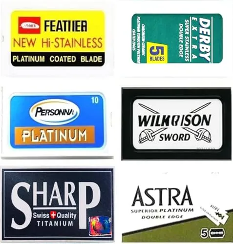 Rasierklingen Sampler Derby, Persọnna, WiIkinson, Sharp, Astra 40