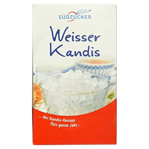 Südzucker Kandiszucker weiß, 500g - Kandiszucker für Tees und hausgemachte Liköre, ohne Fett und vegetarisch, ideal für süße Genussmomente.