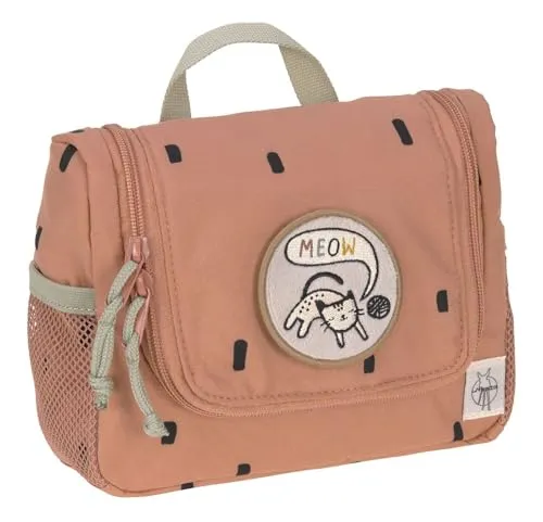 Kulturbeutel Kinder Happy Prints Caramel - Reisetasche mit fröhlichen Prints, leicht und ideal für kleine Abenteurer, Maße: 20 x 6,5 cm, Gewicht: 194 g.