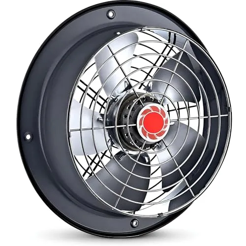 Uzman Industrie Axiallüfter, RAF200 bis RAF350 Wählbar, 765m³/h bis 3700m³/h Wandventilator, Axial Ventilator Gebläse Lüfter Fensterlüfter Wandlüfter 230V (RAF⌀200 (765m³/h))