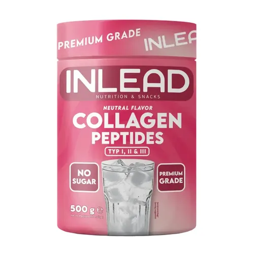 Inlead Collagen Peptides (500g) - Hochwertige Collagen-Peptide für die tägliche Unterstützung der Ernährung. Perfekt für Smoothies oder Shakes, geschmacksneutral und vielseitig einsetzbar.