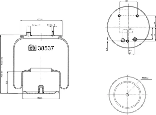 Febi Bilstein Federbalg, Luftfederung 38537