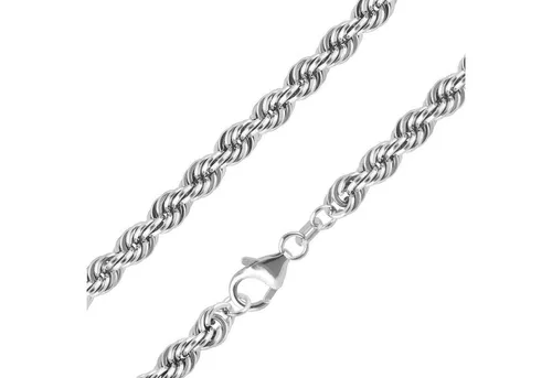 trendor Kette ohne Anhänger Kordel Massiv Silber 925 Breite 5,5 mm Länge 50 cm