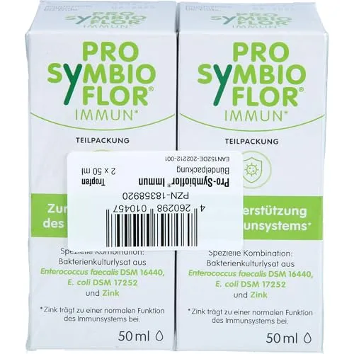 pro-Symbioflor Immun mit Bakterienkulturen & Zink 100 ML - Nahrungsergänzungsmittel zur Unterstützung des Immunsystems, enthält wertvolle Bakterienkulturen und Zink für eine optimale Abwehr.