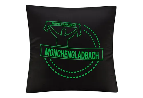 multifanshop Kissenbezug Mönchengladbach in schwarz von Multifanshop
