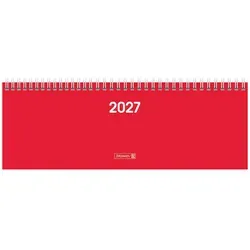 BRUNNEN Schreibtischkalender Querkalender 772 29,7x10,5cm Karton-Umschlag rot 2027 rot