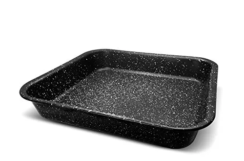 Karl Krüger Hochfelden Backform, Emaille, Granit-Optik, 38 x 34 x 7.5 cm