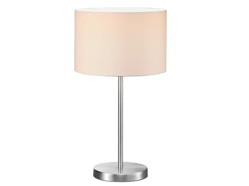 TRIO Leuchten LED Nachttischlampe - Dimmbar & Wechselbar - Nachttischleuchte mit dimmbarer LED, warmweißem Licht und elegantem Stoffschirm. Ideal für gemütliche Abende und individuelles Lichtambiente.