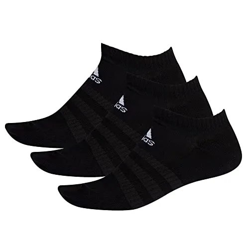 adidas Unisex 3 Paar Cush Low No Show Socken, Black/Black/Black, L EU
