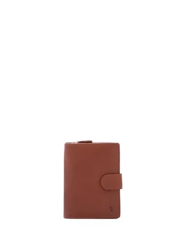 Sergio Valentini Damen-Geldbörse aus Kunstleder, veganes Produkt, 13 x 9,5 x 4 cm, IN-2006-PARENT, Tabak