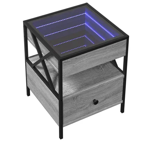 vidaXL Couchtisch mit Infinity-LED in Grau Sonoma von vidaXL