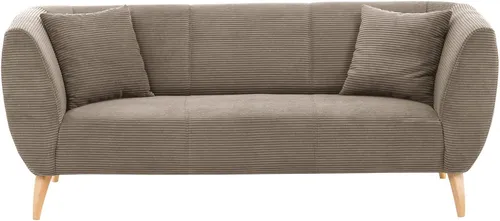 Home affaire Ecksofa Lazio modern und bequem, schmale Armlehnen, tolle Detailverarbeitung, zwei verschiedene Fußfarben wählbar