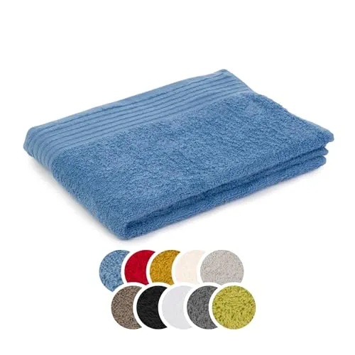 liebling Duschtuch Baumwolle, Serie Frankfurt, 400 gr. / m², 70 x 140 cm, 60 Grad, mit hochw. Borte, saugstark, Farbe: Fjord